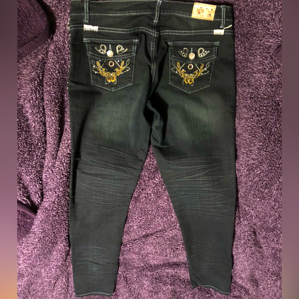 Black washed skinny jeans